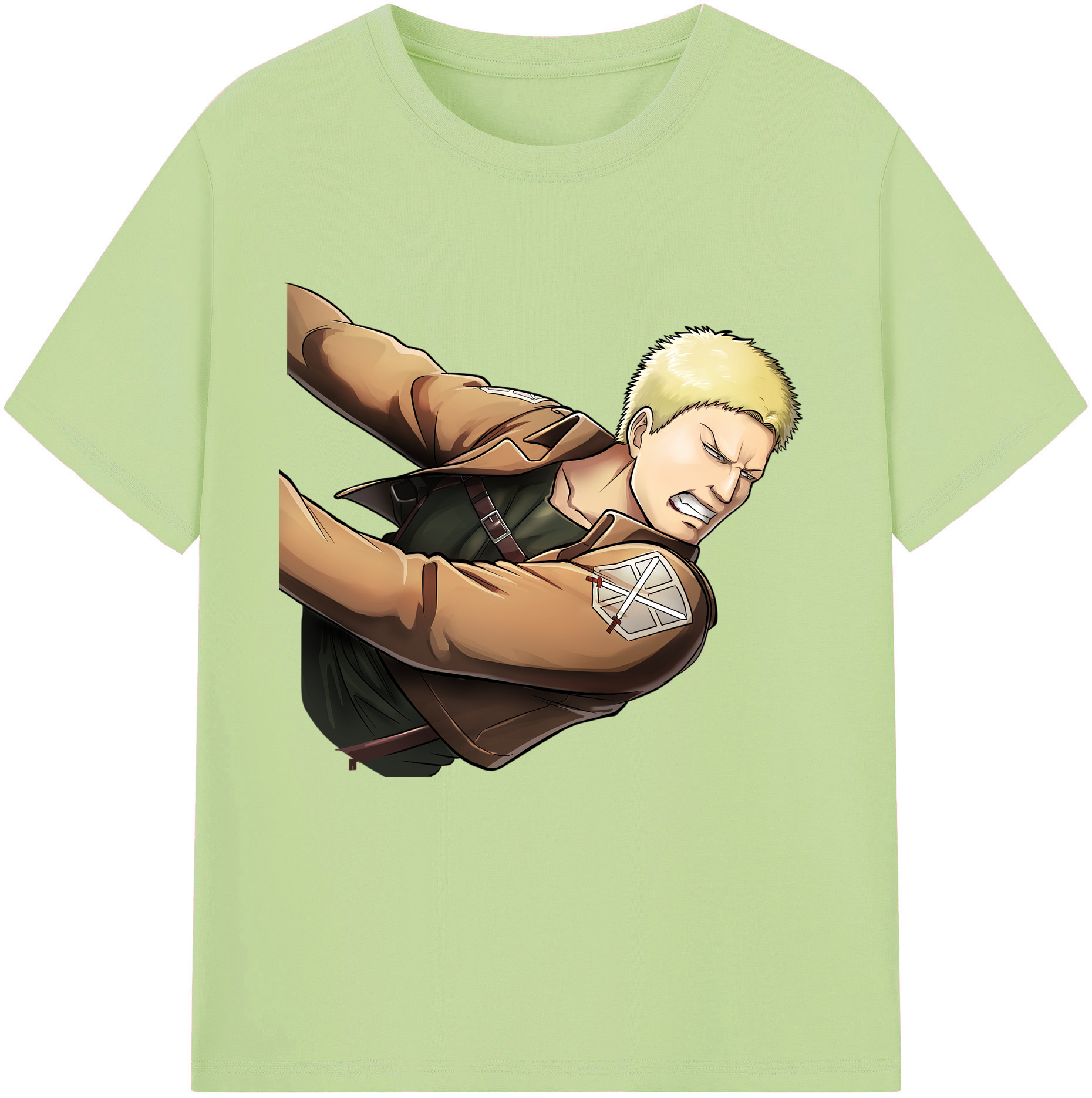 （画像用） 進撃の巨人 ライナー・ブラウン Attack on Titan Reiner Braun 綿100％半袖Tシャツ（フロントプリント）